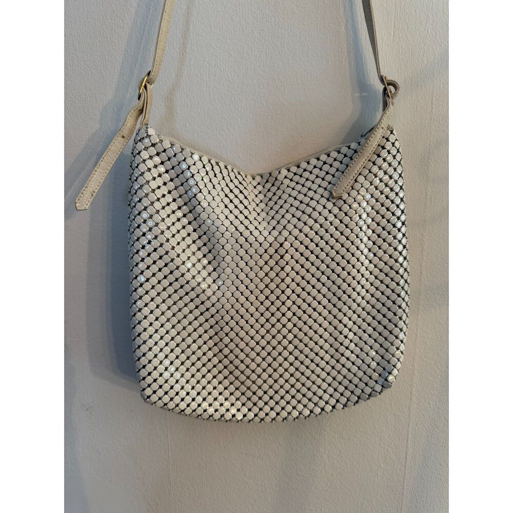 Vintage metal mesh Whiting and Davis white handbag - Picture 4 of 6